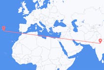 Flights from Gwalior, India to Ponta Delgada, Portugal