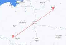 Flyg från Katowice, Polen till Minsk, Vitryssland