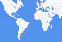Flights from Mount Pleasant, Falkland Islands (Islas Malvinas) to Lyon, France