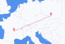 Fly fra Katowice til Clermont-Ferrand