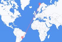 Flyg från Florianópolis, Brasilien till Bodø, Norge