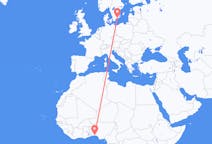 Flyg från Lagos, Nigeria till Karlskrona, Sverige