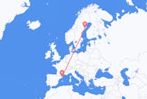Flyreiser fra Girona, Spania til Umeå, Sverige