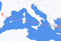Flights from Syros, Greece to Zaragoza, Spain
