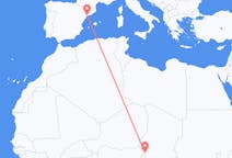 Flyreiser fra N Djamena, til Reus