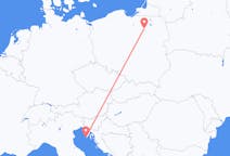 Flights from Szymany, Szczytno County, Poland to Pula, Croatia