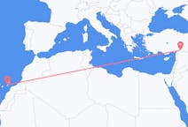Flyreiser fra Gaziantep, Tyrkia til Ajuy, Spania