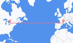 Flyg från Waterloo, Ontario, Kanada till Nimes, Frankrike