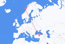 Flights from Brønnøysund, Norway to Kayseri, Turkey
