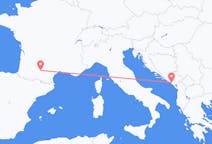 Flyg från Tivat, Montenegro till Toulouse, Frankrike