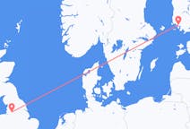 Vluchten van Manchester, Engeland naar Turku, Finland
