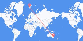 Flights from Australia to Svalbard &amp; Jan Mayen