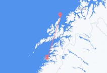 Vluchten van Andenes naar Bodø