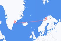 Flights from Kulusuk, Greenland to Kiruna, Sweden