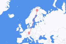 Vols d'Innsbruck, Autriche à Kittila, Finlande