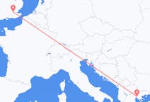 Flyreiser fra Thessaloniki, Hellas til London, England