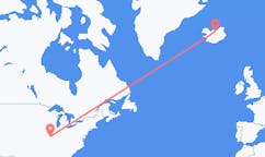 Flyreiser fra St. Louis, USA til Akureyri, Island