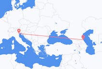 Flyrejser fra Makhatjkala, Rusland til Venedig, Italien