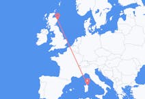 Flyrejser fra Olbia, Italien til Aberdeen, Skotland