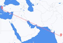 印度出发地 海得拉巴 (巴基斯坦)飞往印度目的地 希俄斯的航班
