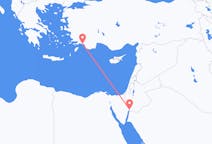 Vluchten van Akaba, Jordanië naar Dalaman, Turkije