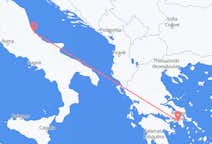 イタリアのペスカーラからから、ギリシャのアテネまでのフライト