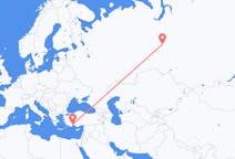 Flights from Surgut, Russia to Antalya, Turkey