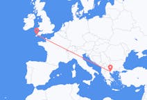 Vluchten van Newquay, Engeland naar Thessaloniki, Griekenland