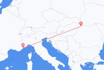 Flights from Satu Mare, Romania to Nice, France