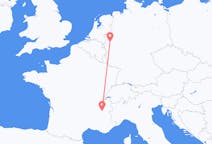 Lennot Düsseldorfista, Saksa Grenobleen, Ranska