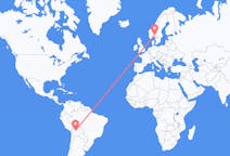 Flyg från Cochabamba, Bolivia till Oslo, Norge