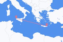Flights from Sitia, Greece to Trapani, Italy