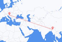 Flyreiser fra Imphal, India til Zagreb, Kroatia