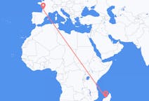 Flyreiser fra Mahajanga, Madagaskar til Bordeaux, Frankrike