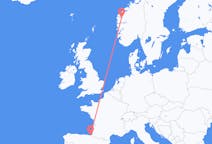 Flyreiser fra Sandane, Norge til San Sebastian, Spania