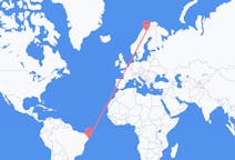Flights from Recife, Brazil to Kiruna, Sweden