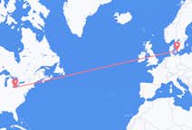 Flyreiser fra Cleveland, USA til København, Danmark