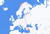 Flights from Paphos, Cyprus to Narvik, Norway