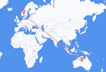 Flyg från Alice Springs, Australien till Oslo, Norge
