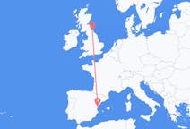 Flyreiser fra Newcastle upon Tyne, England til Castelló de la Plana, Spania