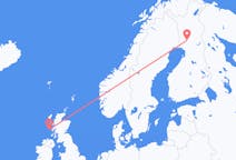 Vluchten van Tiree naar Rovaniemi