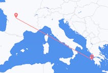 ギリシャのザキントス島から、フランスのリモージュまでのフライト