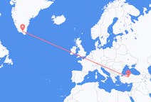 Flyreiser fra Narsarsuaq, Grønland til Ankara, Tyrkia