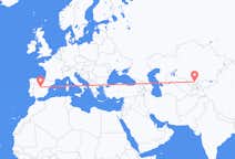 Flyreiser fra Tsjimkent, til Madrid