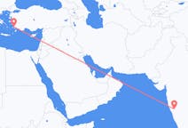 出发地 印度出发地 胡布利目的地 土耳其哈利卡那索斯的航班
