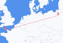 Flyrejser fra Sankt Peter Port, Guernsey til Szymany, Szczytno Amt, Polen