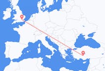 Flights from Konya in Turkey to London in England