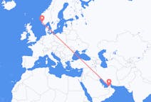 Loty z Dubaj, Zjednoczone Emiraty Arabskie do Stavanger, Norwegia