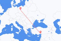 Flights from Adana in Turkey to Poznań in Poland