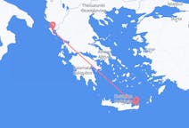 Fly fra Sitia til Korfu